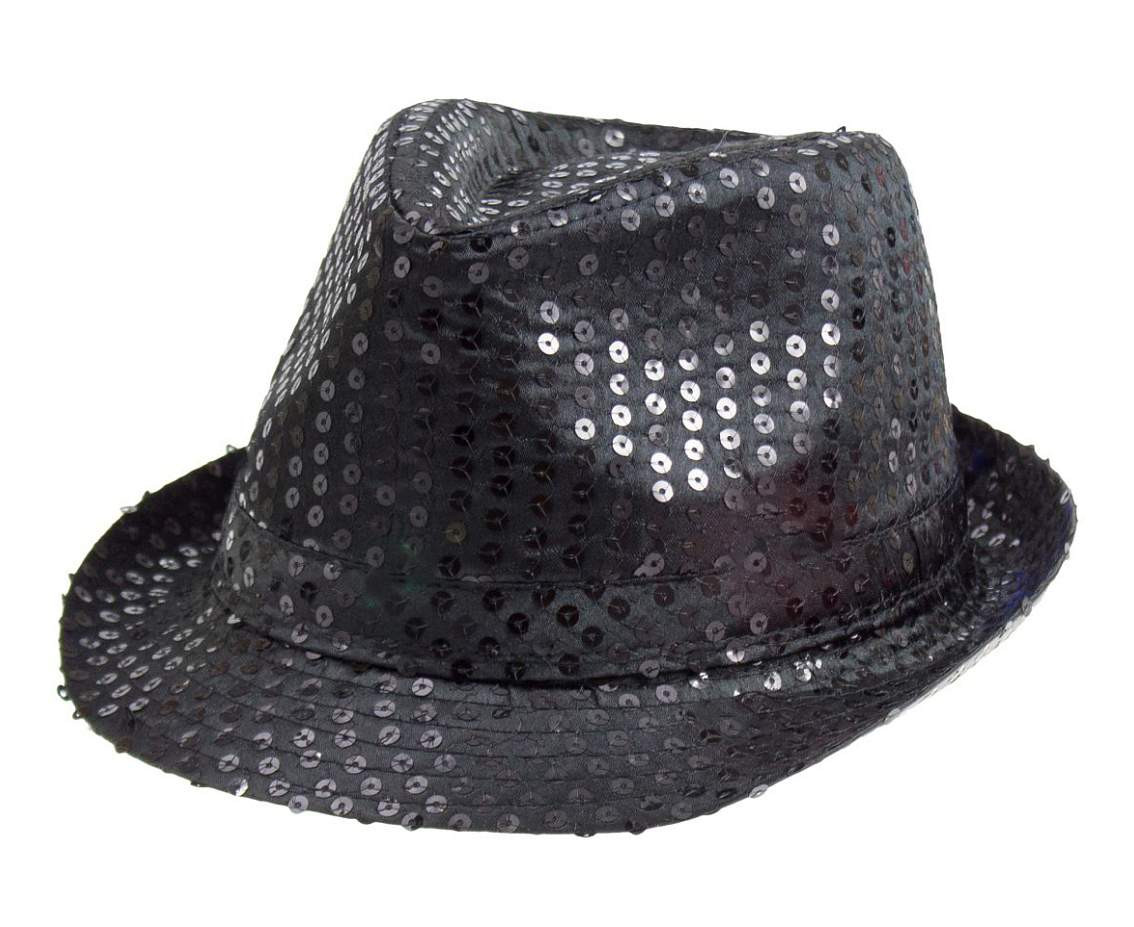 Hat, sequins, black