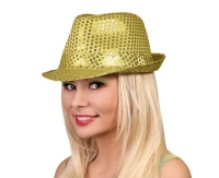 Hat, sequins, gold
