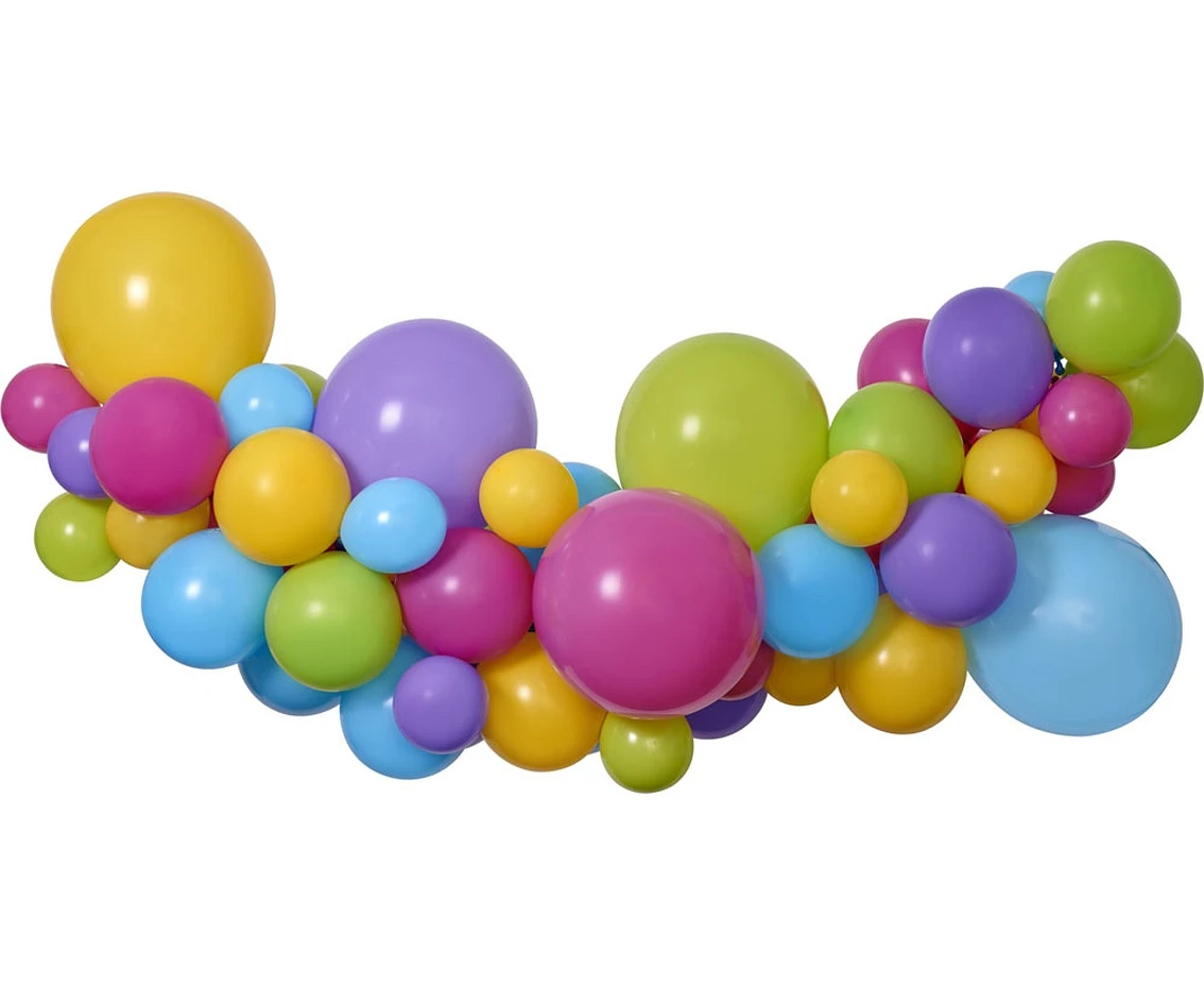 Balloons Gemar, diy garland colorful + tape, 65pcs