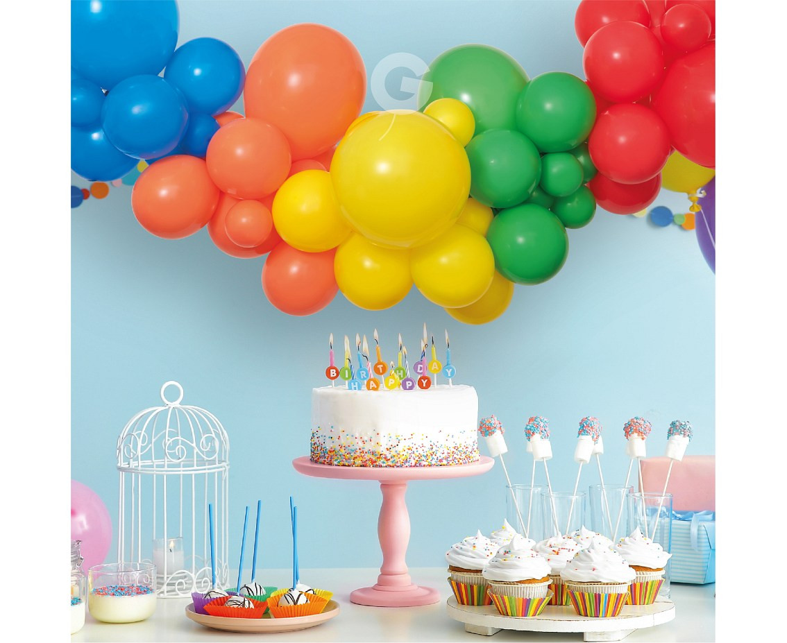 DIY balloon garland Rainbow, 65 balloons + tape