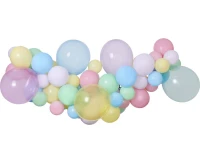 DIY pastel balloon garland, 65 balloons + tape