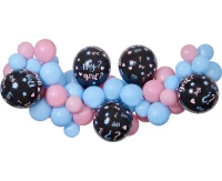 DIY balloon garland He or She, 65 balloons + tape