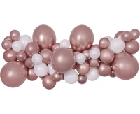DIY balloon garland rose gold, 65 balloons + tape