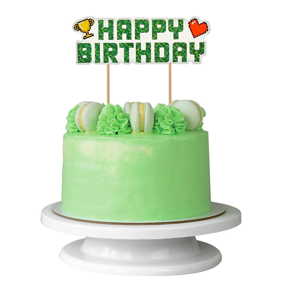 Cake topper Game On - Happy birthday