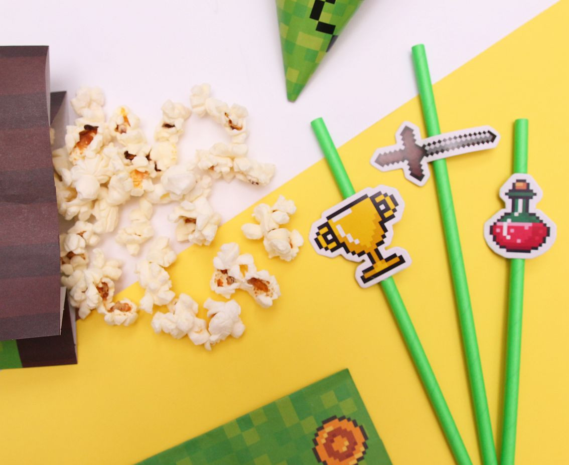 Paper straws Game On, 8 pcs