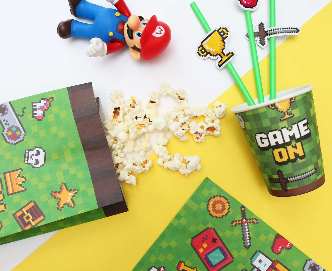 Paper straws Game On, 8 pcs