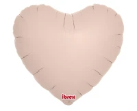 Foil balloon Ibrex Hel, heart 14", Shell Pink, 5 pcs.
