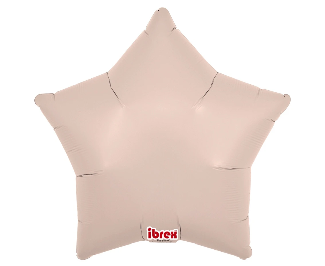 Foil balloon Ibrex Hel, star 15", Shell Pink, 5 pcs.
