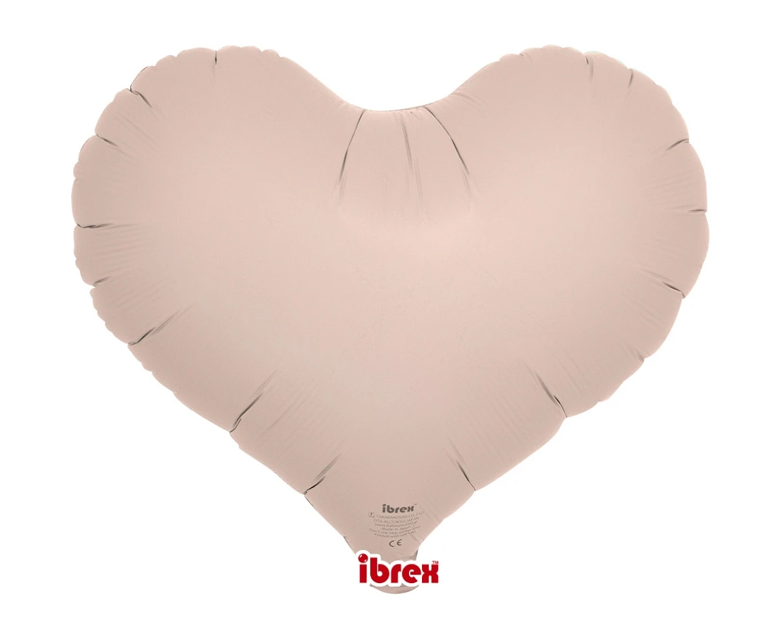 Foil balloon Ibrex Hel, heart Jelly 14", Shell Pink, 5 pcs.