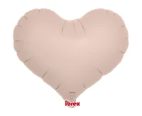 Foil balloon Ibrex Hel, heart Jelly 14", Shell Pink, 5 pcs.
