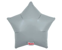 Foil balloon Ibrex Hel, star 15", Blue Gray, 5 pcs.