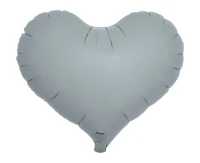 Foil balloon Ibrex Hel, heart Jelly 14", Blue Gray, 5 pcs.