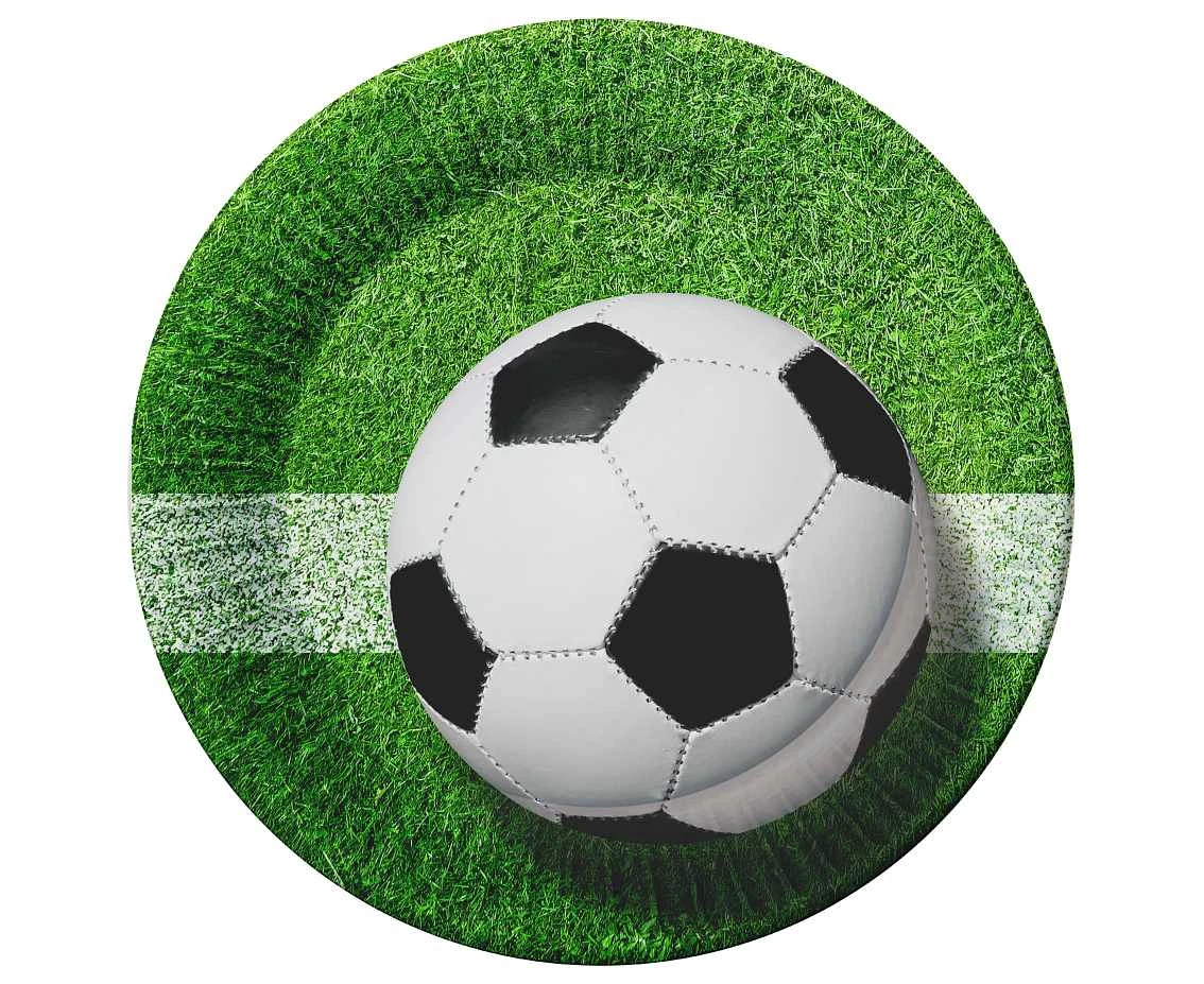 Paper plates Football, 18 cm, 6 pcs.