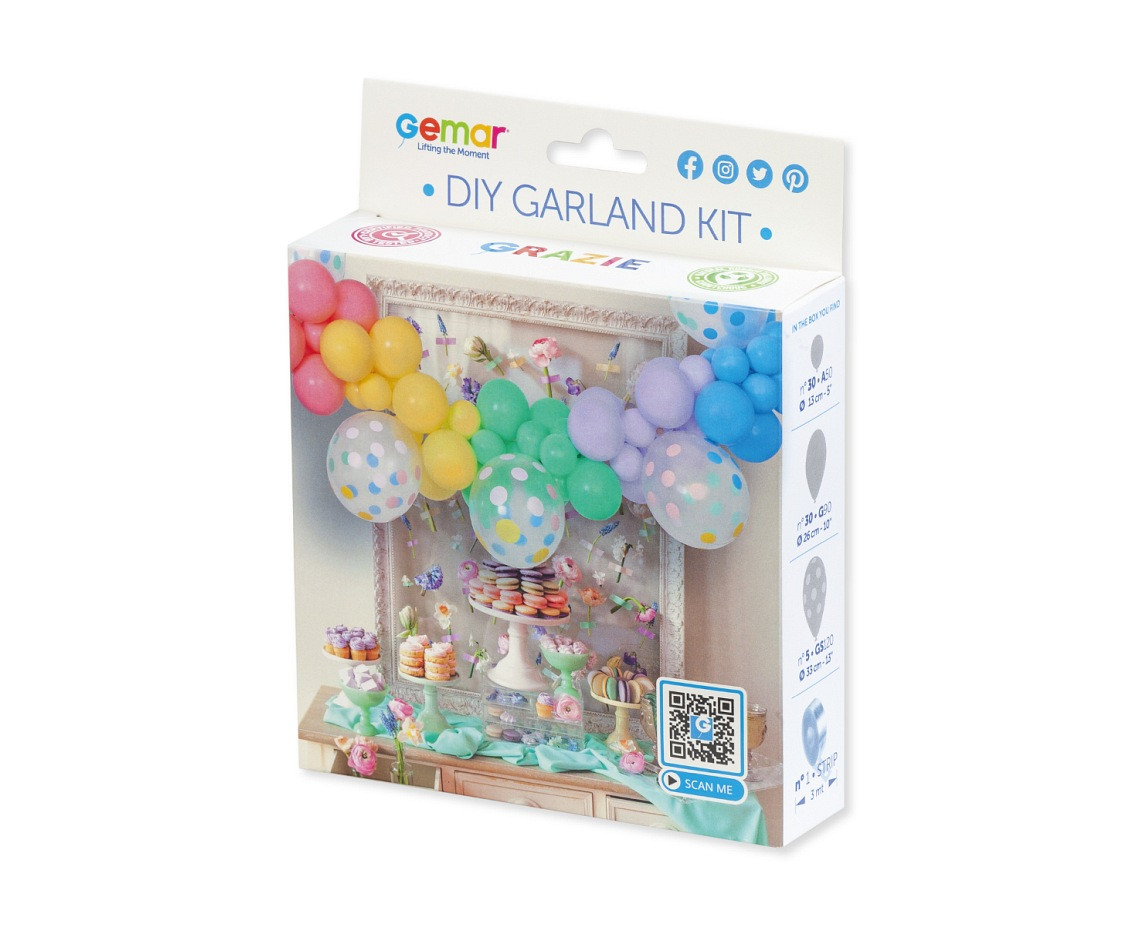 Balloons Gemar, diy garland macaron, 65pcs