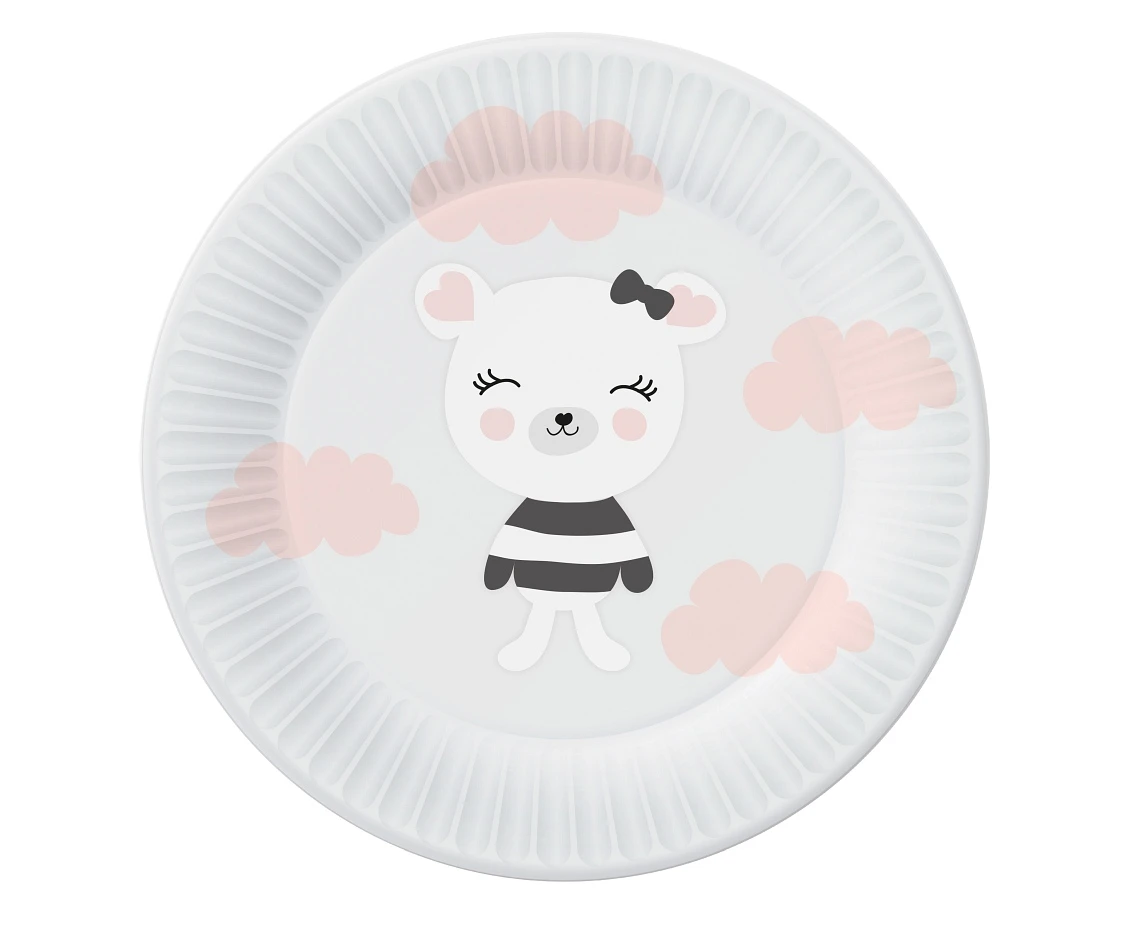 Paper plates Lovely Friends, 18 cm, 6 pcs EOL