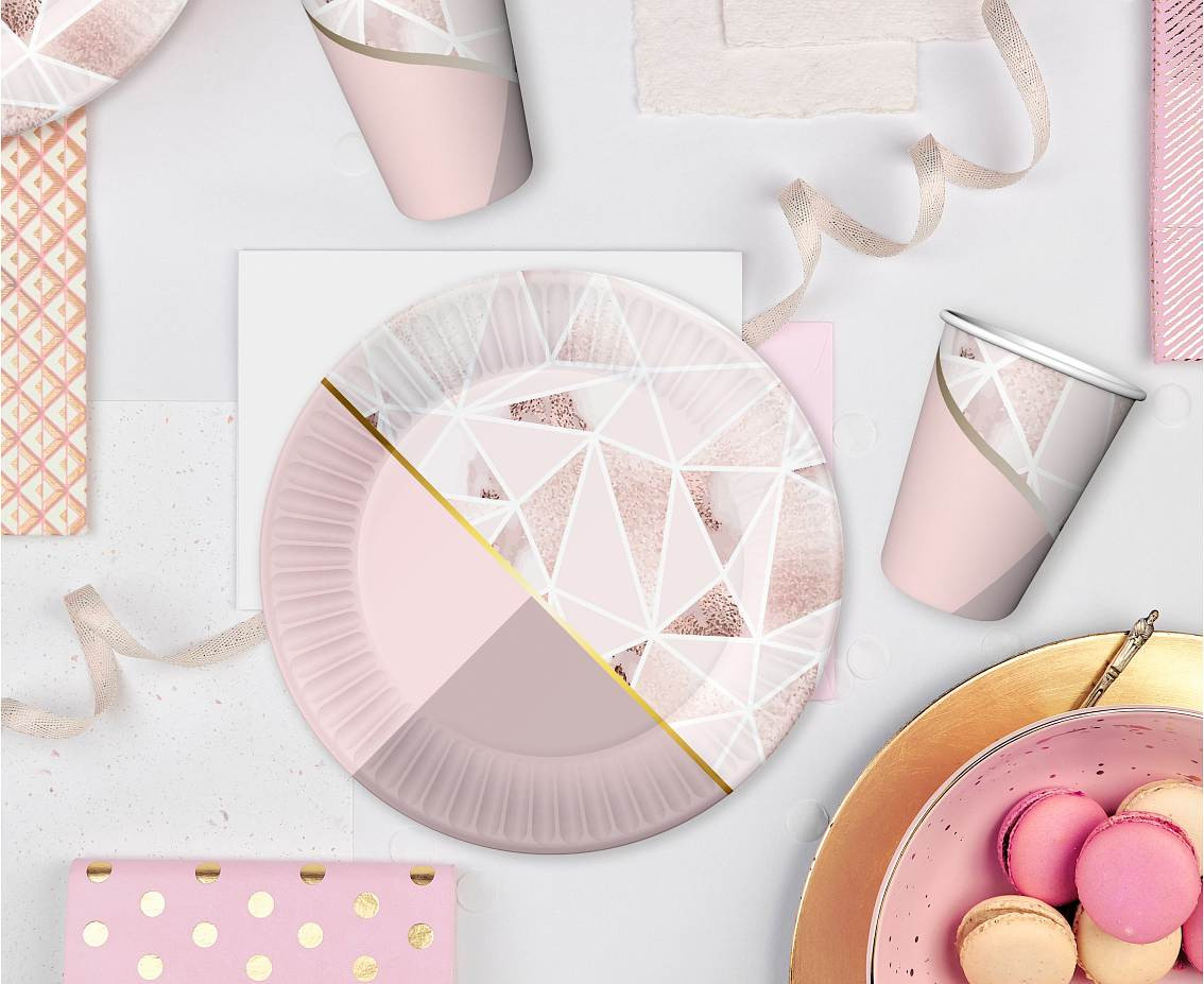 Paper plates Rose Chic, 18 cm, 6 pcs EOL