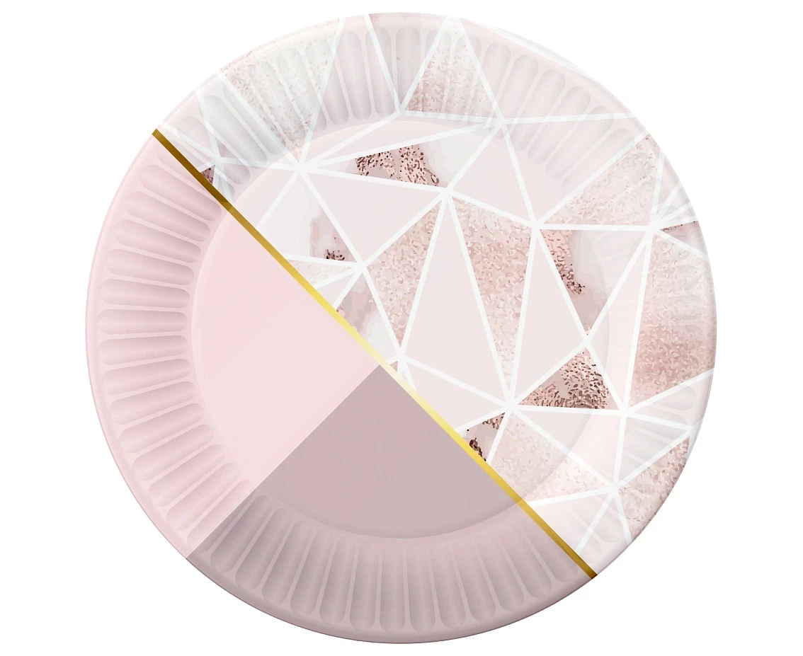 Paper plates Rose Chic, 18 cm, 6 pcs EOL