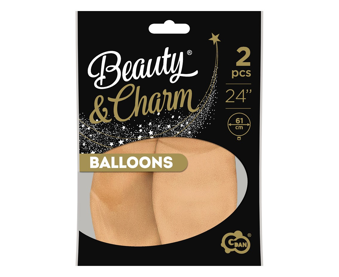 Balloons B&C 24", pastel nude, 2pcs