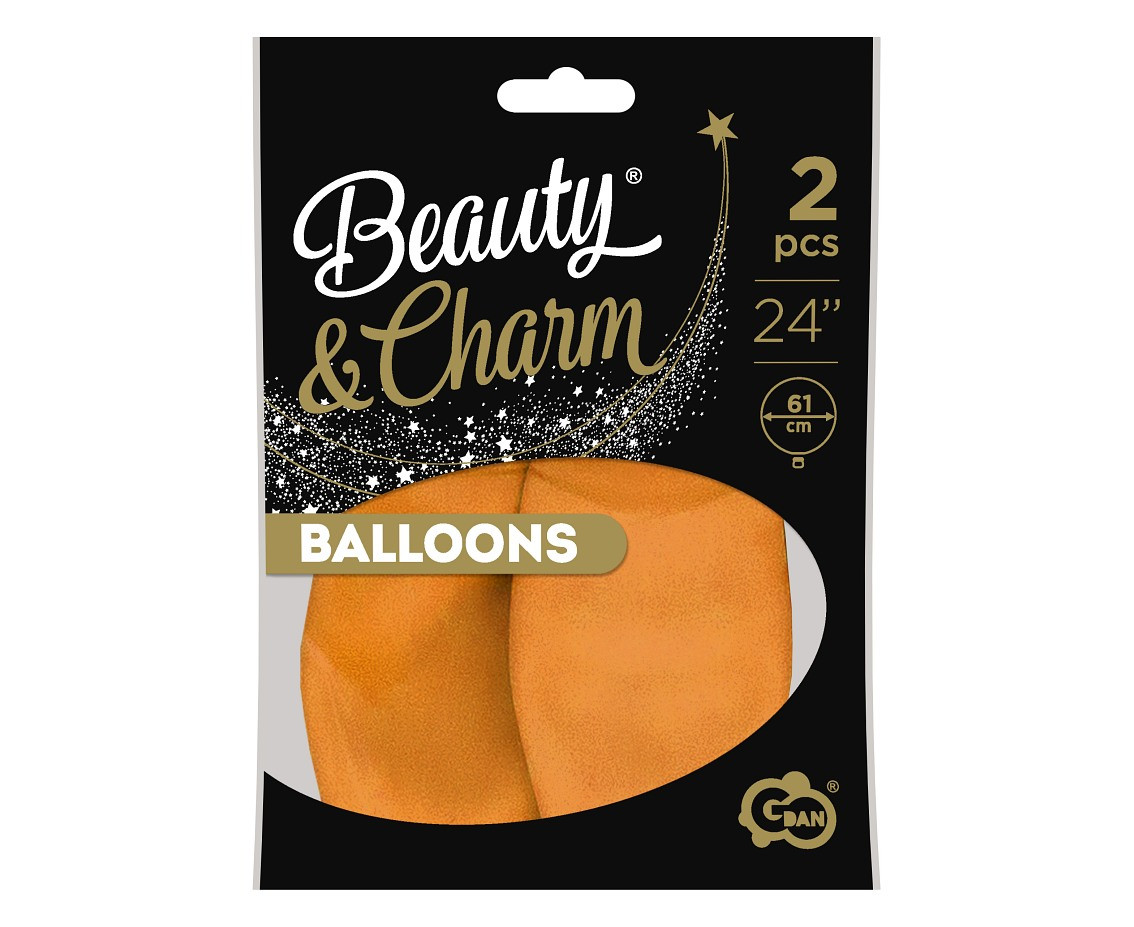 Balloons B&C 24", pastel caramel, 2pcs