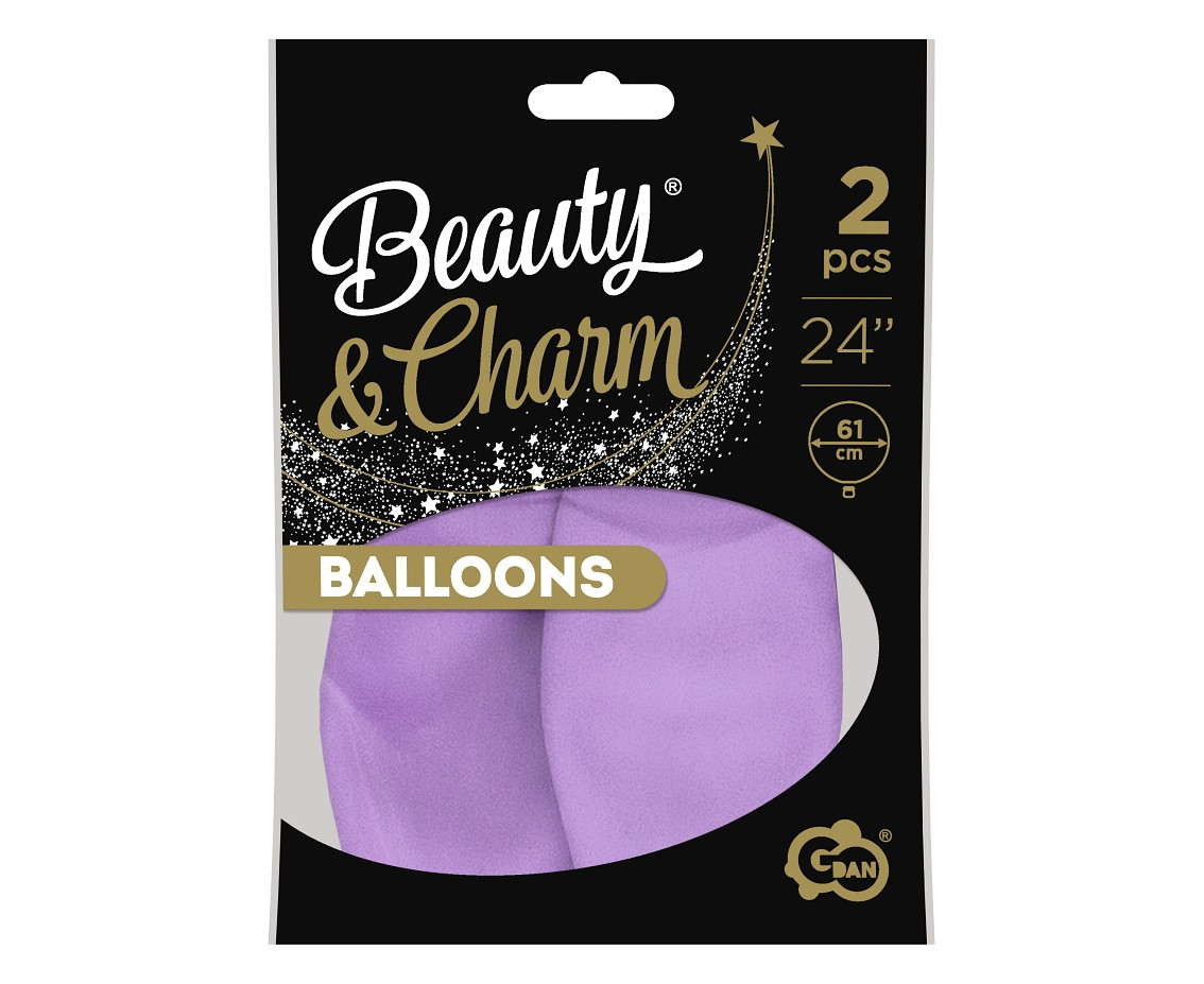 Balloons B&C 24", macaron lavender, 2pcs
