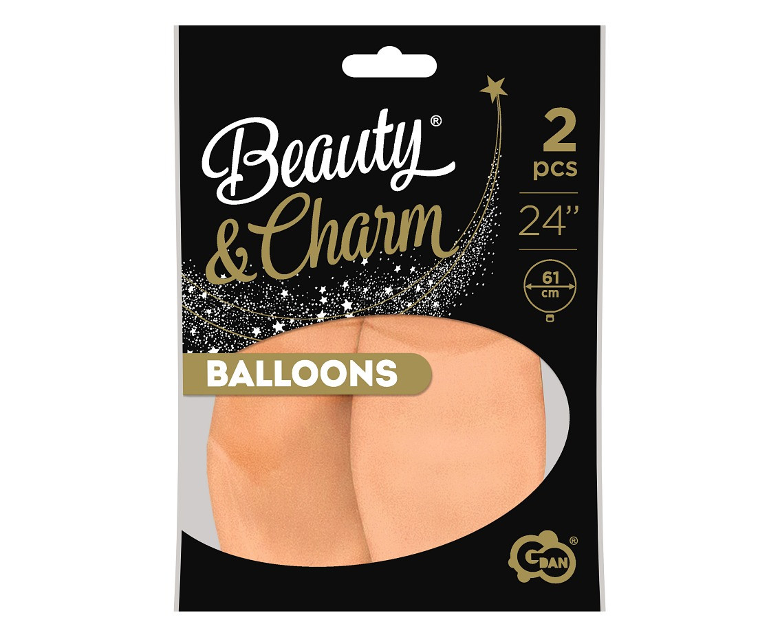 Balloons B&C 24", macaron salmon, 2pcs