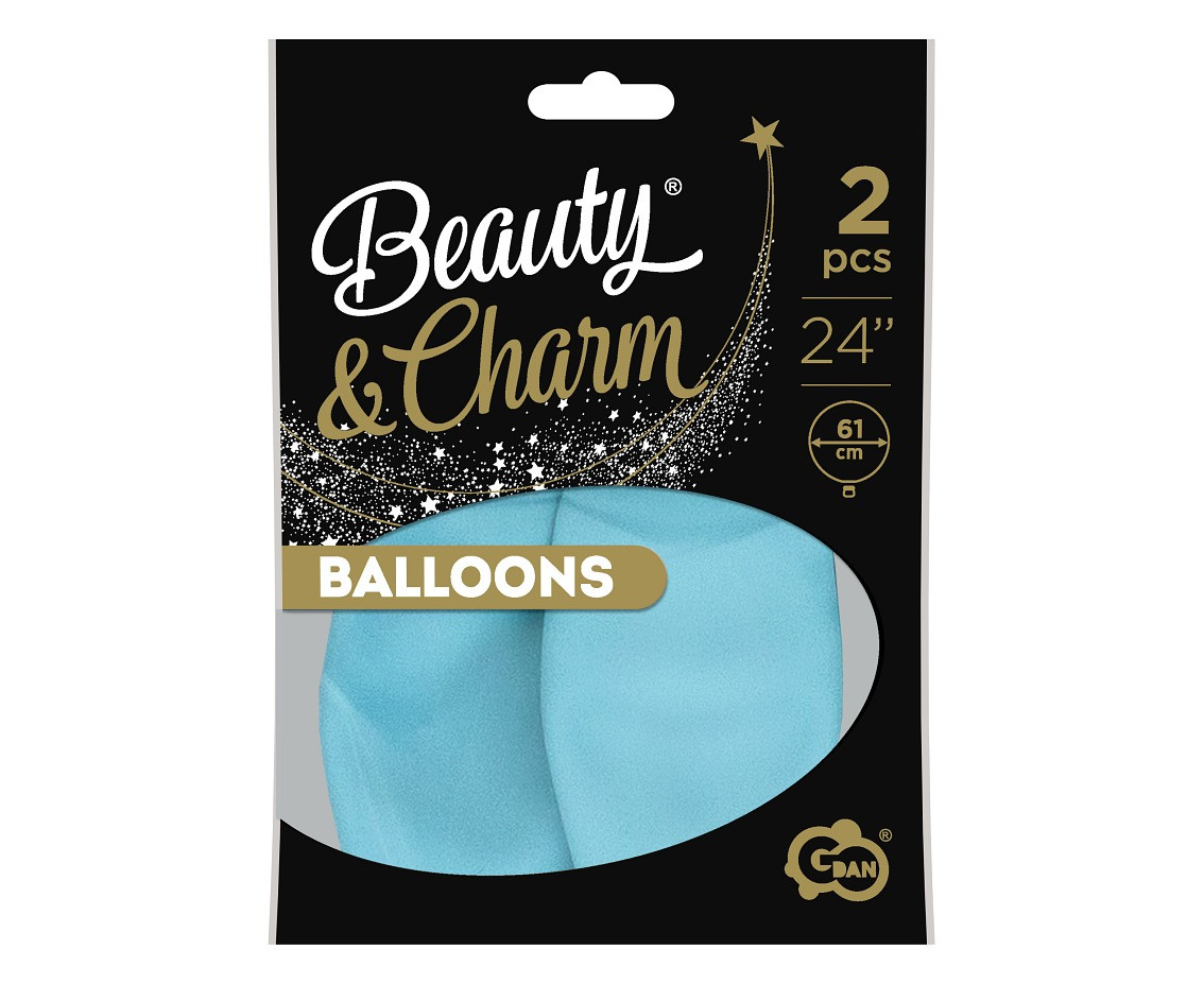 Balloons B&C 24", macaron blue, 2pcs