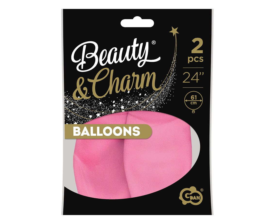 Balloons B&C 24", pastel pink, 2pcs