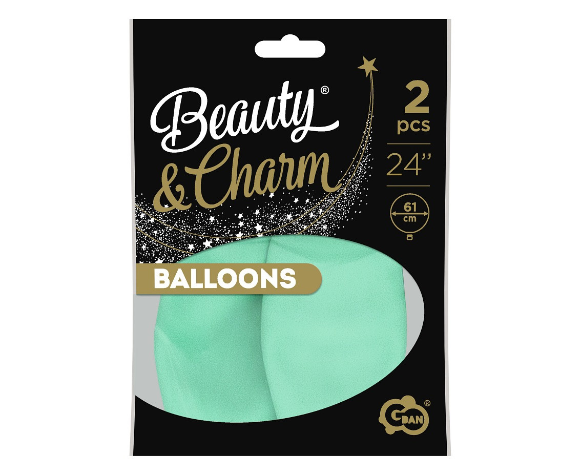 Balloons B&C 24", macaron green, 2pcs