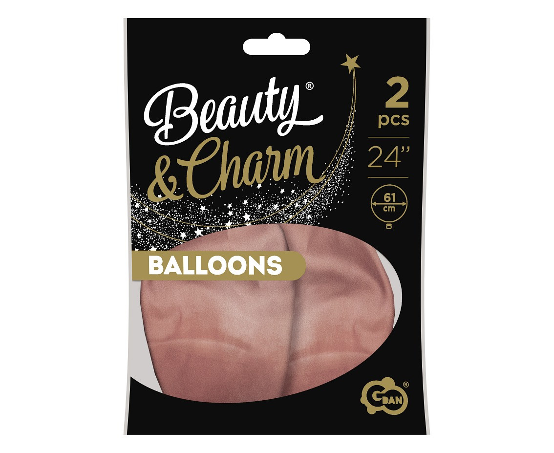 Balloons B&C 24", platinum rose-gold, 2pcs