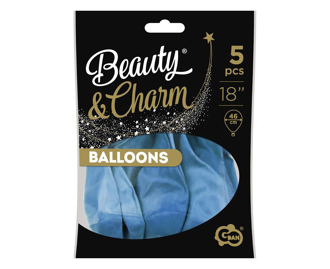 Balloons B&C 18", platinum light blue, 5pcs