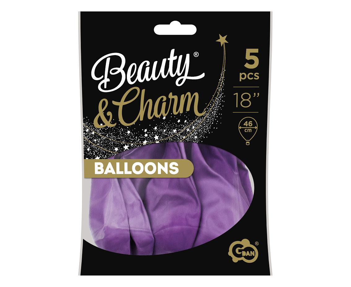 Balloons B&C 18", platinum light purple, 5pcs