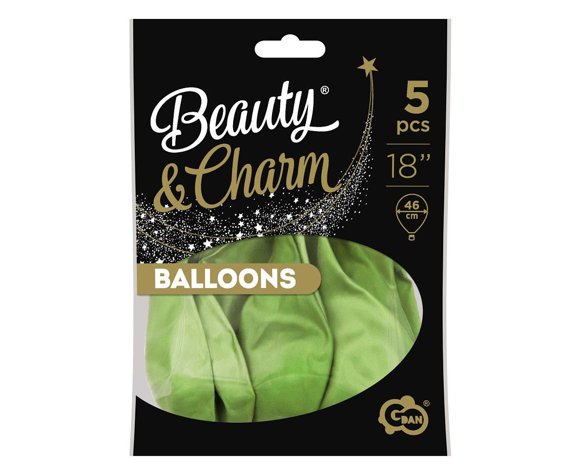 Balloons B&C 18", platinum olive, 5pcs