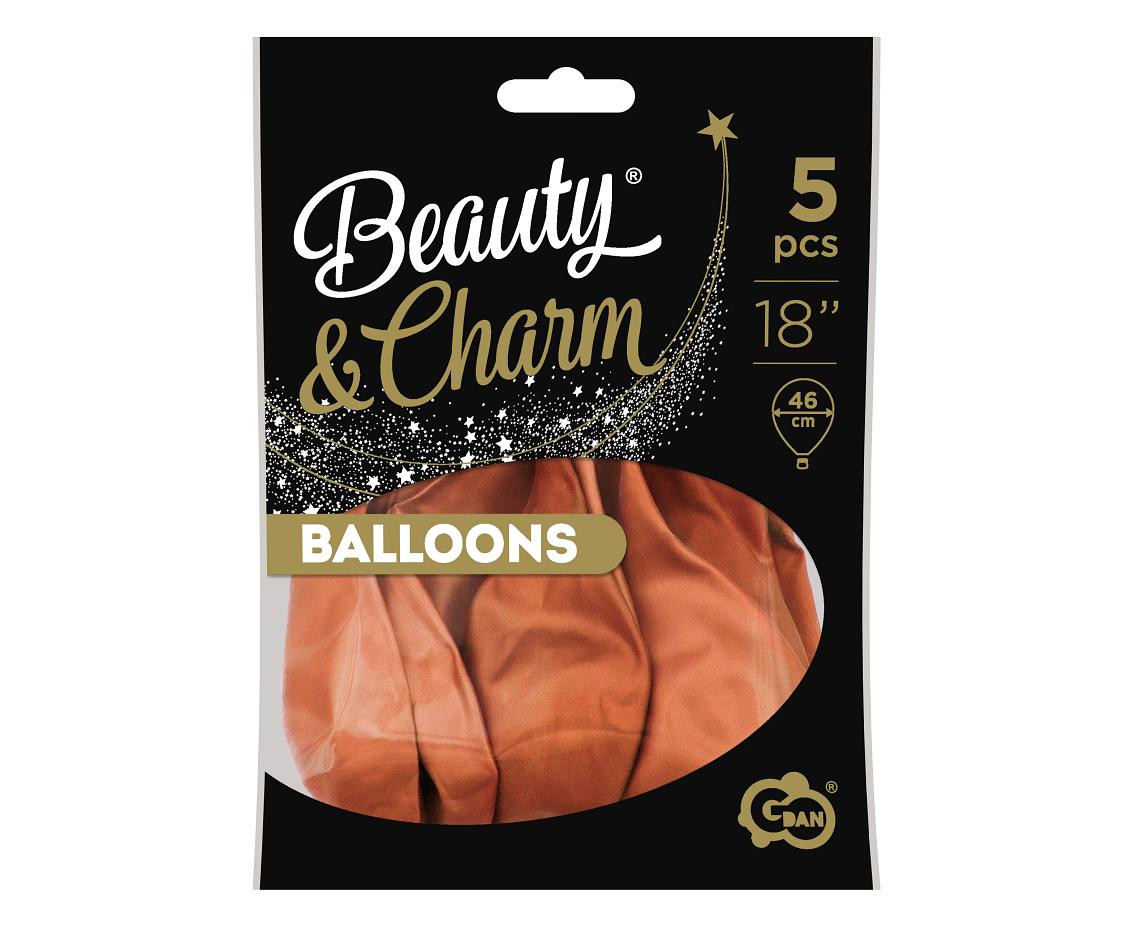 Balloons B&C 18", platinum cooper, 5pcs