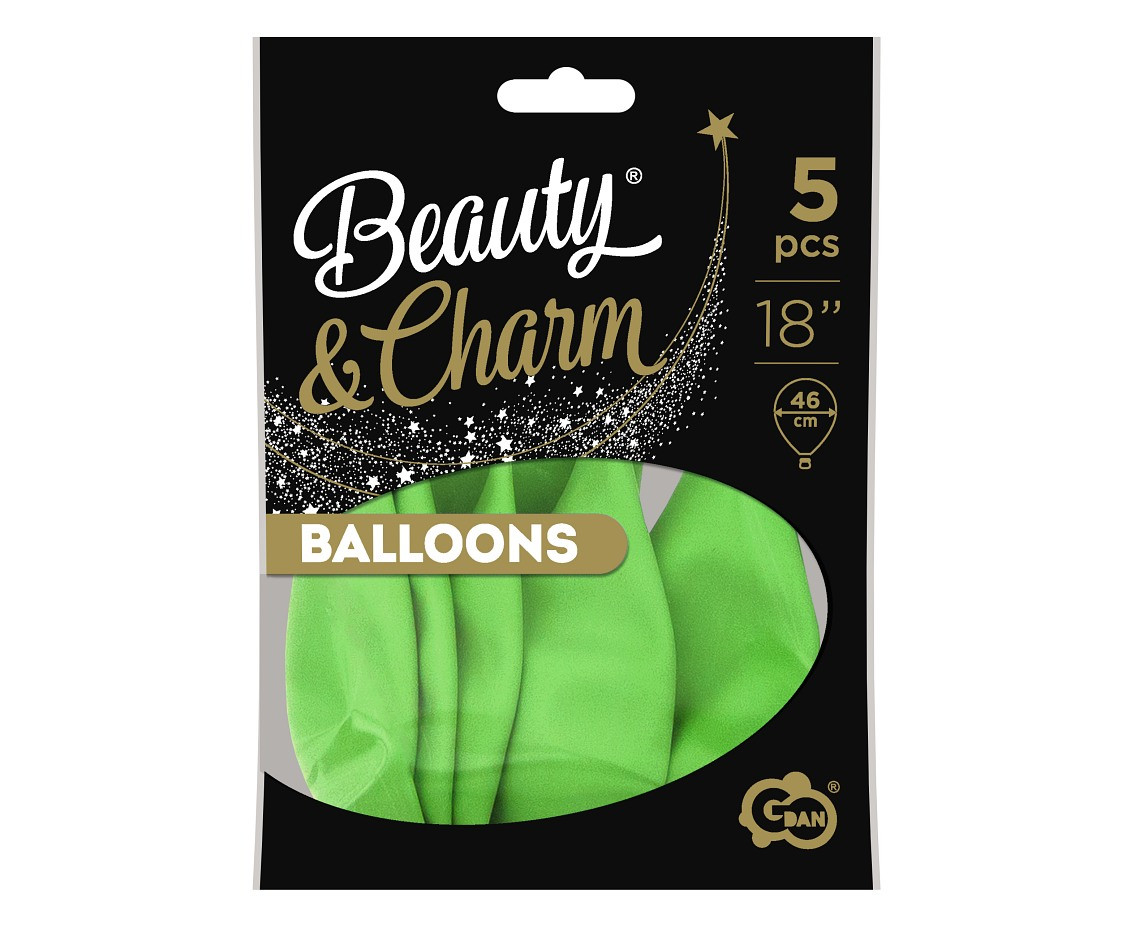 Balloons B&C 18", pastel pistachio, 5pcs
