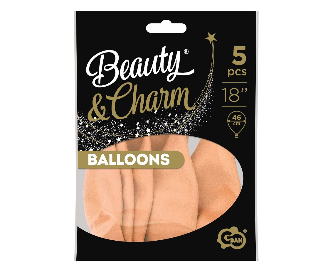 Balloons B&C 18", macaron salmon, 5pcs