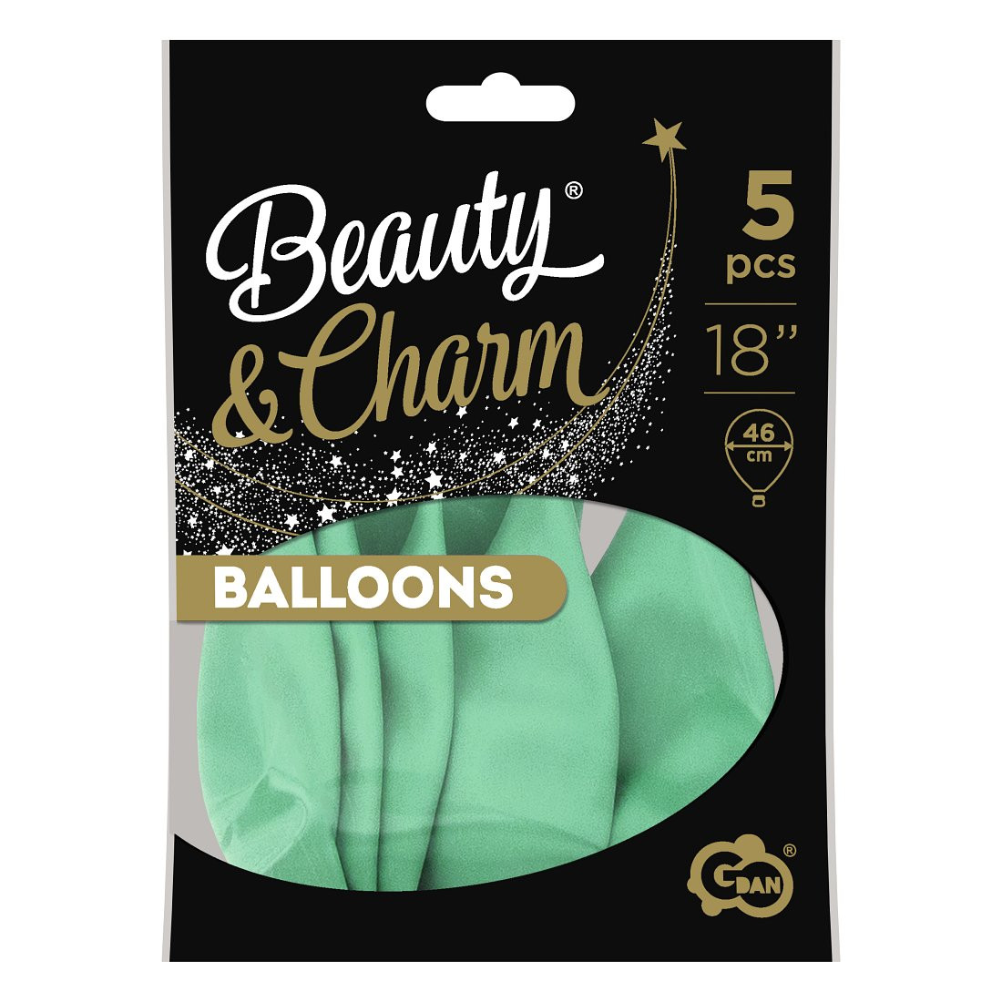 Balloons B&C 18", macaron green, 5pcs