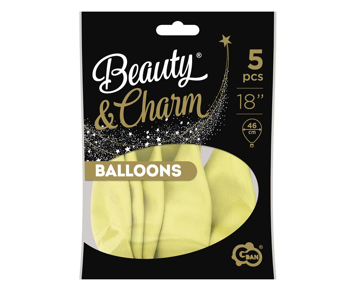 Balloons B&C 18", macaron vanilla, 5pcs
