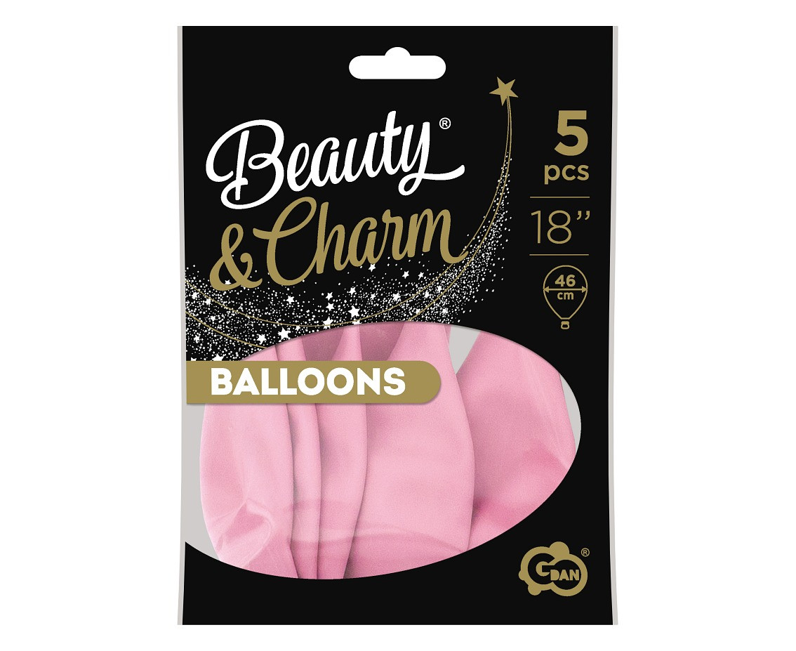 Balloons B&C 18", macaron light pink, 5pcs