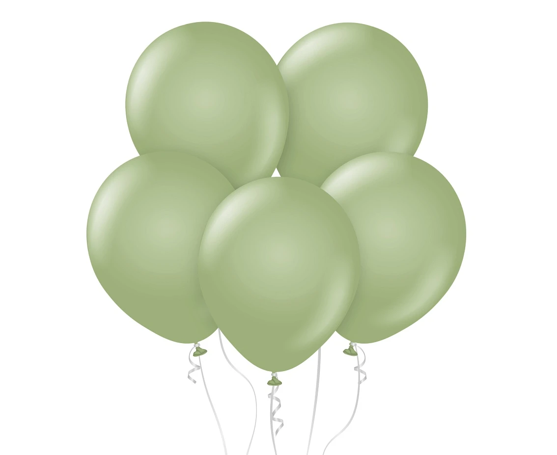 Balloons B&C 18", grey-green pastel, 5pcs