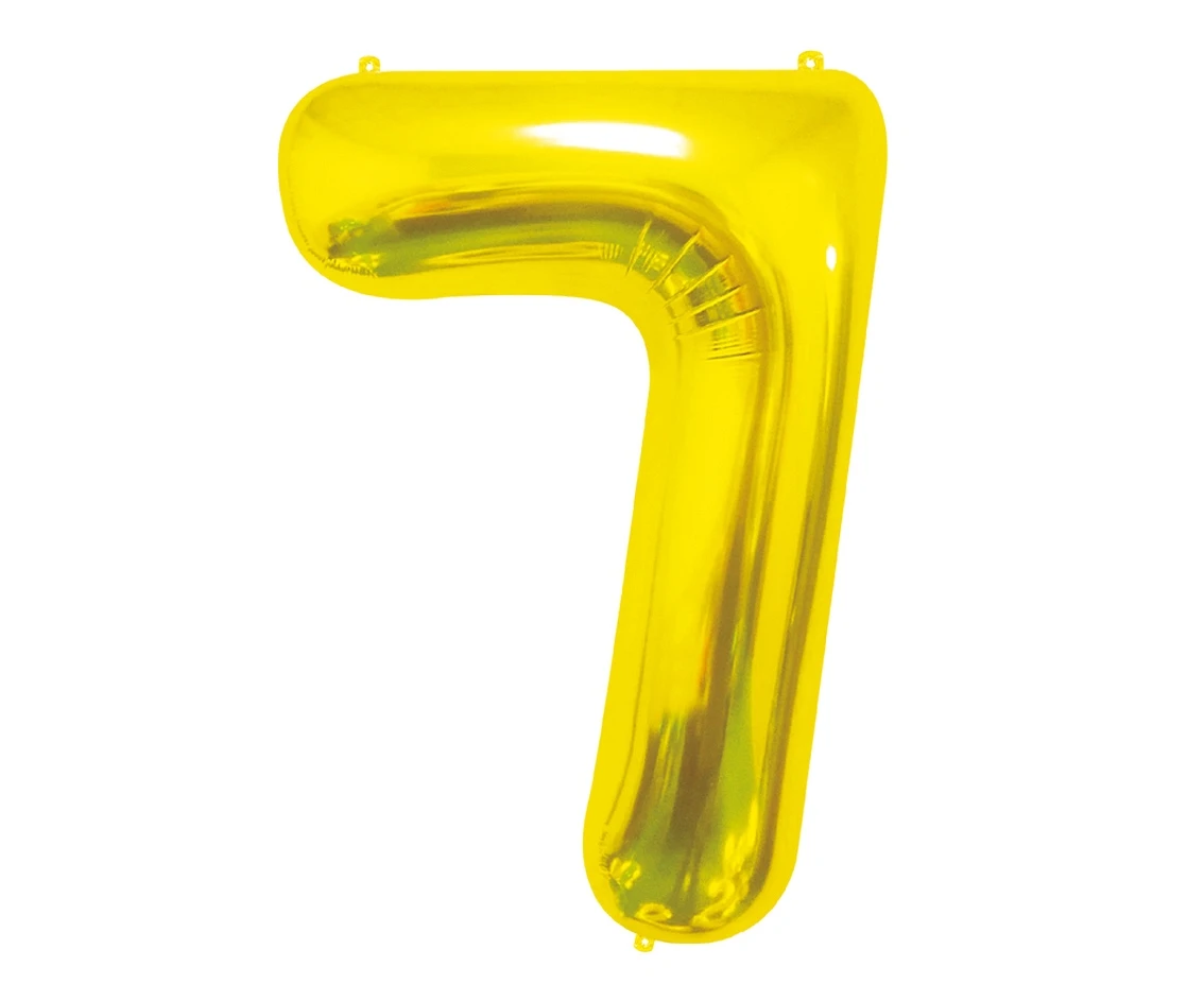 Foil Balloon B&C Number 7, Gold, 85 cm