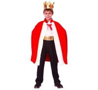 King`s role-play set for kids (cape, crown), size 130/140 cm