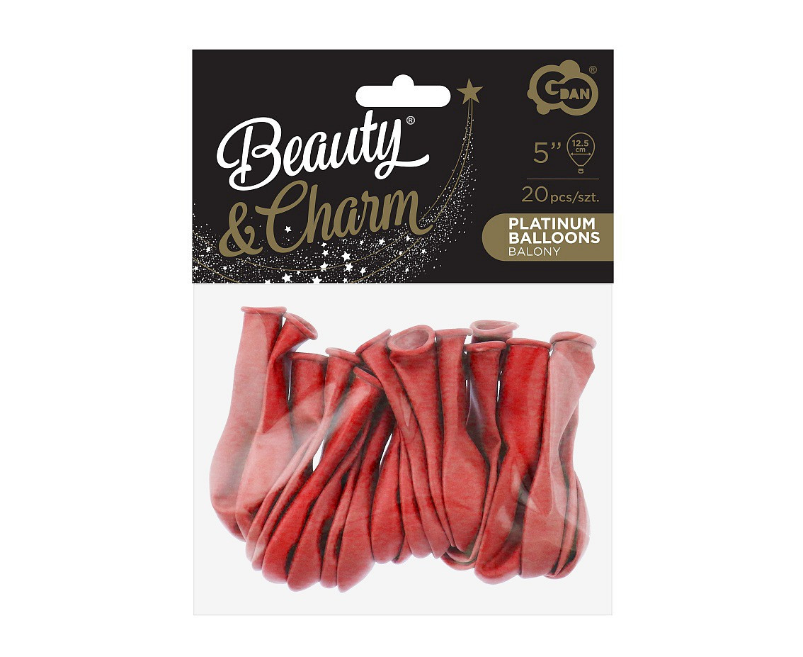 Balloons B&C 5", platinum light red, 20pcs