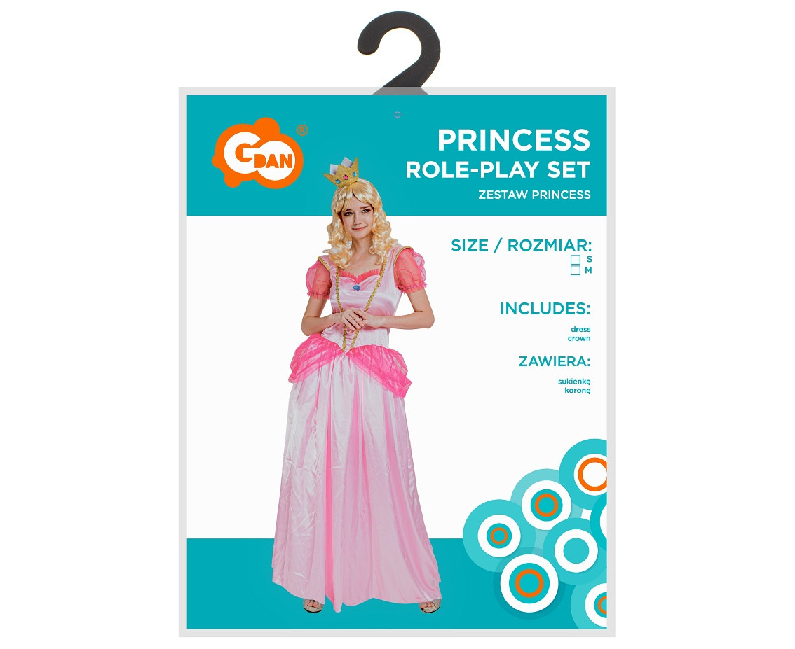 Princess role-play set (dress, crown), size S