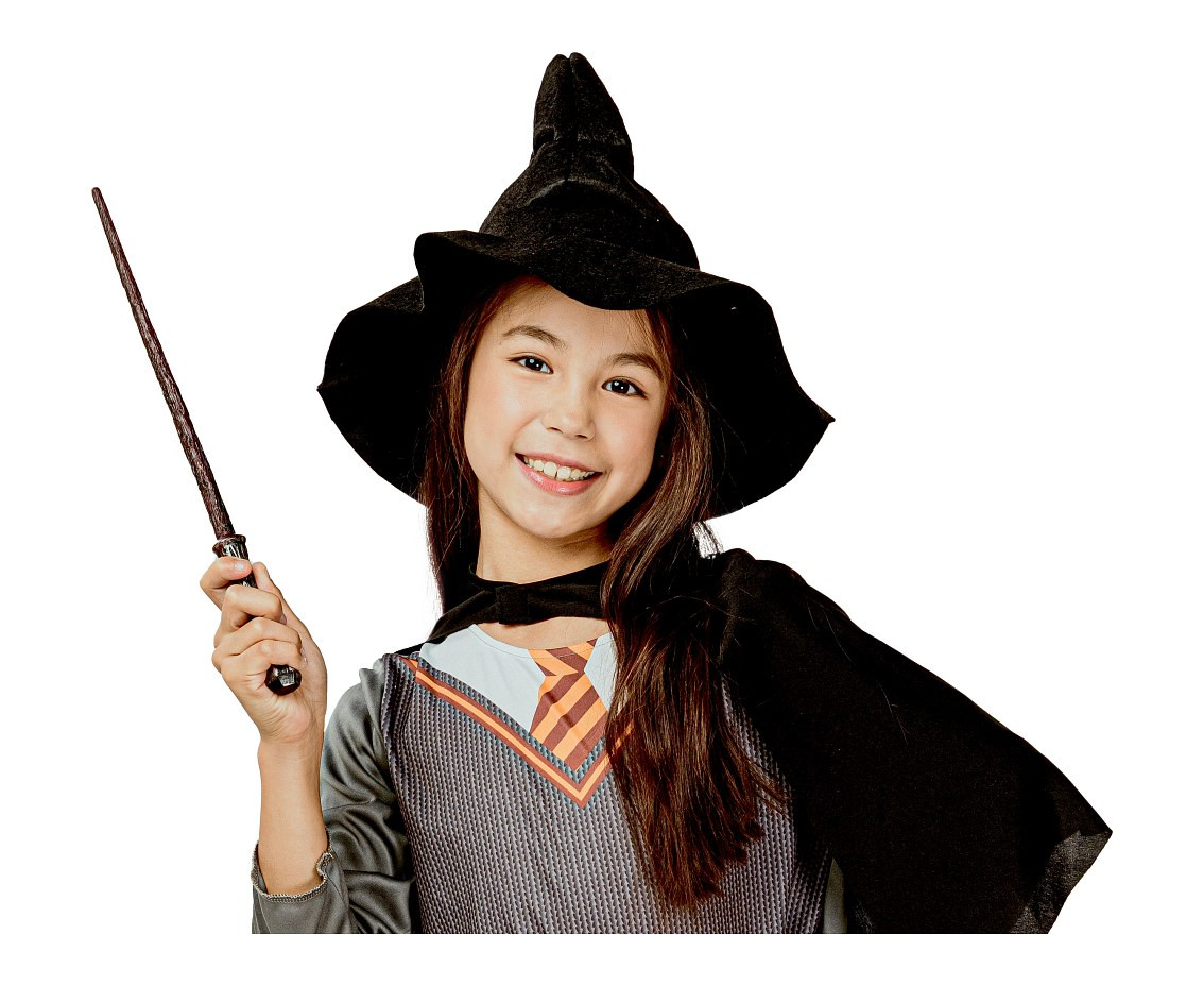 Wizard role-play set for kids (hat, shirt, coat, skirt), size 120/130 cm