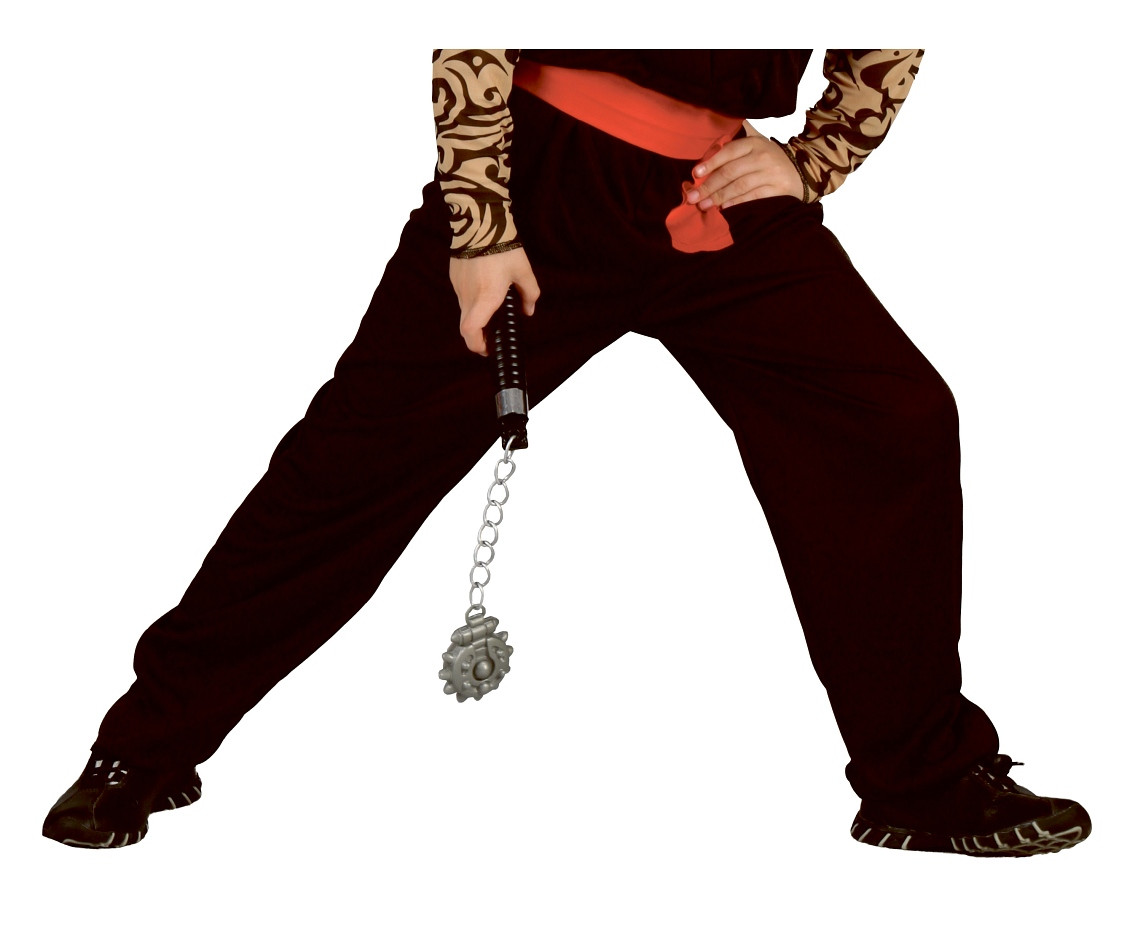 Ninja-Red Dragon role-play set for kids (shirt, pants, belt, hood, mask), size 120/130 cm
