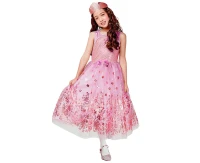 Rose-gold Princess role-play set for kids (dress, crown), size 120/130 cm