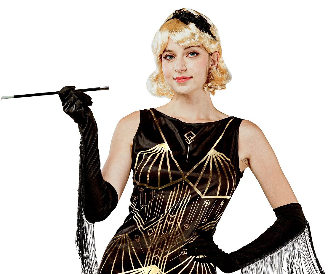 Role-play set for adult Retro 20's (hairband, dress, glovelettes), size S
