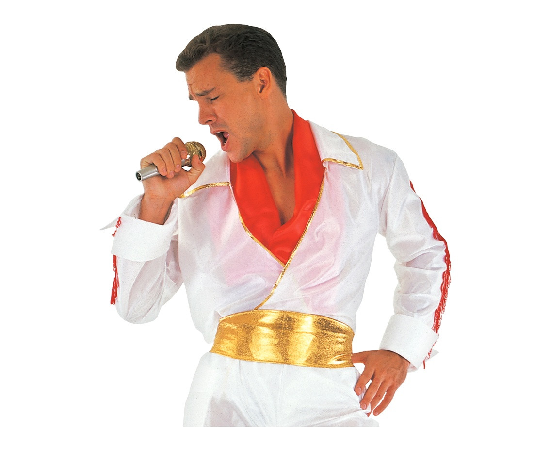 Elegant Elvis role-play set for adult (shirt, pants, belt, scarf), size M