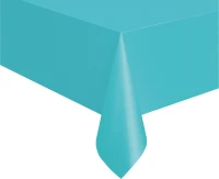 Foil table cover, caribbean blue, 137x274cm