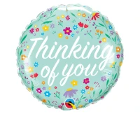 Foil balloon QL 18" CIR "Thinking Of You - Petite Floral" EOL
